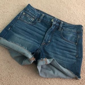American eagle jean shorts high rise size 2